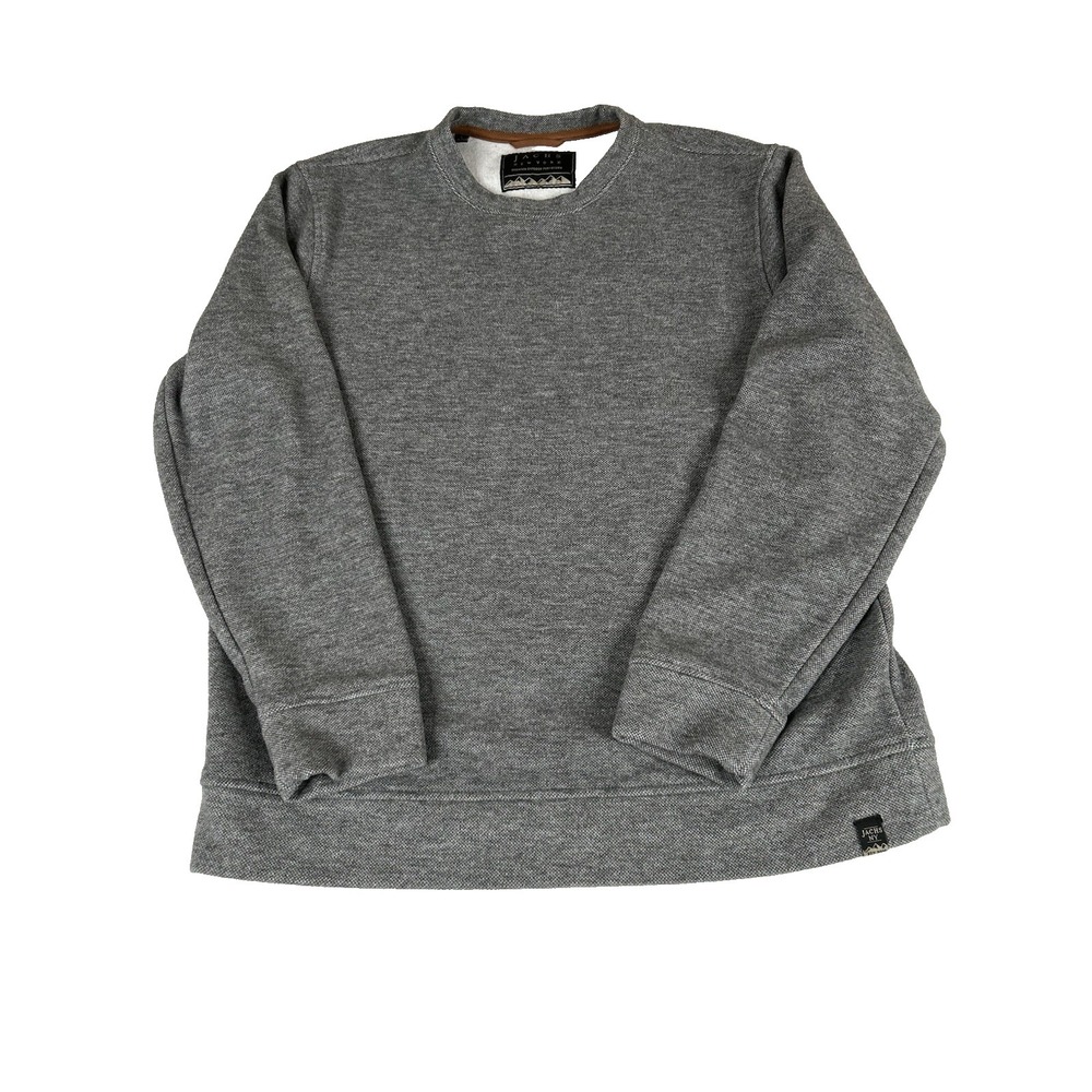 Jachs New York Pullover Men's Large Grey Premium Outdoor Crew Neck Sweatshirt